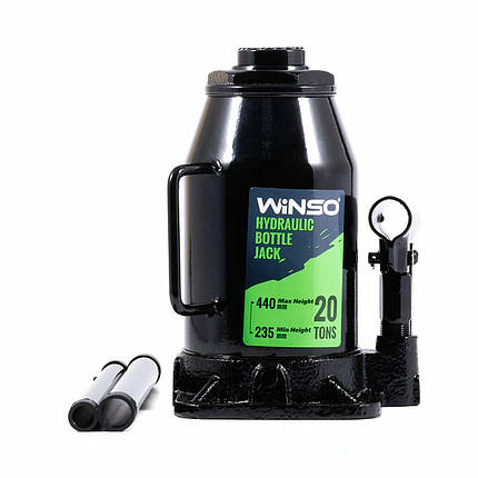 Домкрат гідравлічний пляшковий Winso 20т 235-440мм, фото 1