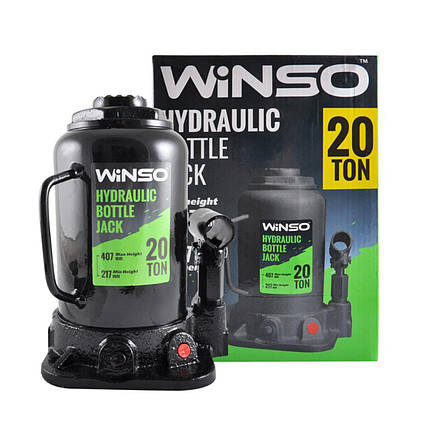 Домкрат гідравлічний пляшковий Winso 20т 217-405мм, фото 1