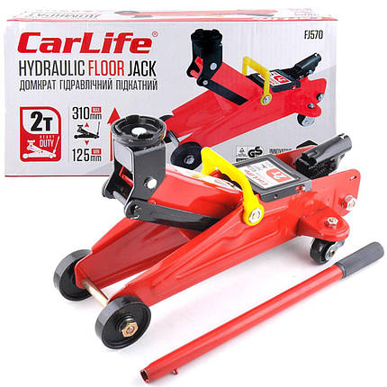 Домкрат підкатний CarLife 2т 125-310мм FJ570, фото 1