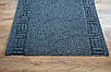 Рельєфна гумова доріжка для передпокою Версаче 100 см чорна, фото 7