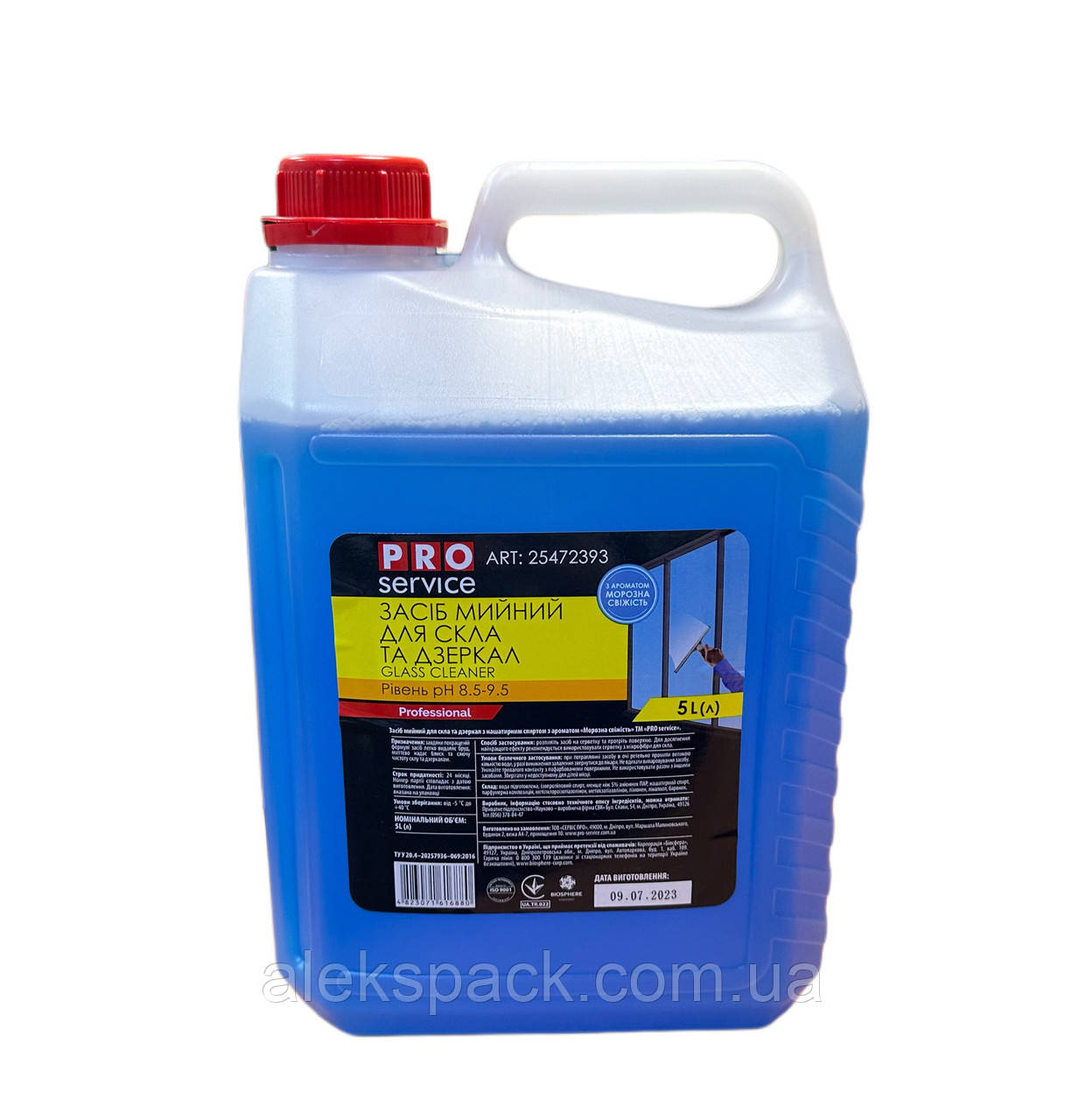 PRO средство для мытья стекла Морозная свежесть 5л (4 шт/ящ) SD - фото 1 - id-p1459652627