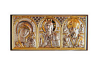Ікона Триптих в автомобіль Казанська, Ісус, Миколай 3,5x7,5 см