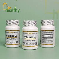 Витамин D3, 125 мкг (5000 МЕ), California Gold Nutrition, 90 капсул из рыбьего желатина