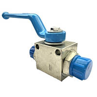 Кран кульовий гідравлічний 2-х ходовий S24хS24 (М20х1,5-М20х1,5)