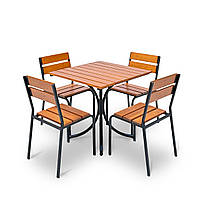 Набір стіл та стільці садових меблів "Ріо" Тік від Mix-Line