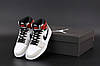 Чоловічі та жіночі кросівки Nike Air Jordan 1 High White Grey (Сірі) Взуття Найк Аір Джордан 1 високі шкіряні демісезон унісекс, фото 3