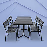 Набір стіл та стільці садових меблів "Ріо Максі" Венге від Mix-Line, фото 4