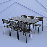Набір стіл та стільці садових меблів "Ріо Максі" Венге від Mix-Line, фото 7