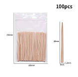 Шпателі одноразові для депіляції воском, (дерев'яні, тонкі) 8,8 х5мм., 100шт./уп. - 344, фото 5
