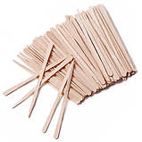 Шпателі одноразові для депіляції воском, (дерев'яні, тонкі) 8,8 х5мм., 100шт./уп. - 344, фото 4