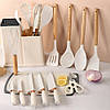 Набір кухонного приладдя, 19 предметів Kitchen Set, Білий / Кухонний набір з дощечкою, фото 5