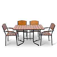 Набор стол и стулья садовой мебели "Фелиция" Тик от Mix-Line