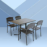 Набір стіл та стільці садових меблів "Феліція" Венге від Mix-Line, фото 5