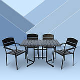 Набір стіл та стільці садових меблів "Феліція" Венге від Mix-Line, фото 6