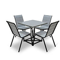 Набір стіл та стільці садових меблів "Софі" Сірий від Mix-Line