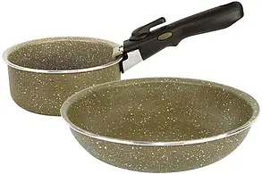 Набір посуди Trakker Armolife Marble Cookset - Medium 18cm x 7.8cm сотейник + 24cm x 5cm пательня