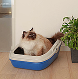 Туалет з подвійним піддоном Birba Ferplast (Ферпласт), 55,5*43,5*h 20,5 см, фото 4