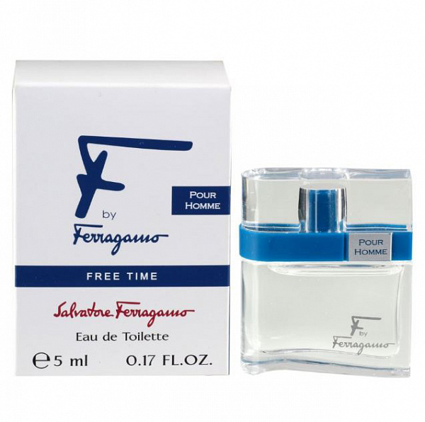 Туалетна вода Salvatore Ferragamo F by Ferragamo Pour Homme Free Time для чоловіків — edt 5 ml mini
