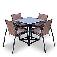 Набор для дачи стол и стулья "Парма" Венге от Mix-Line