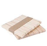 Дерев'яні одноразові шпателі для депіляції воском 114х10 мм., 50шт./уп. 345, фото 3