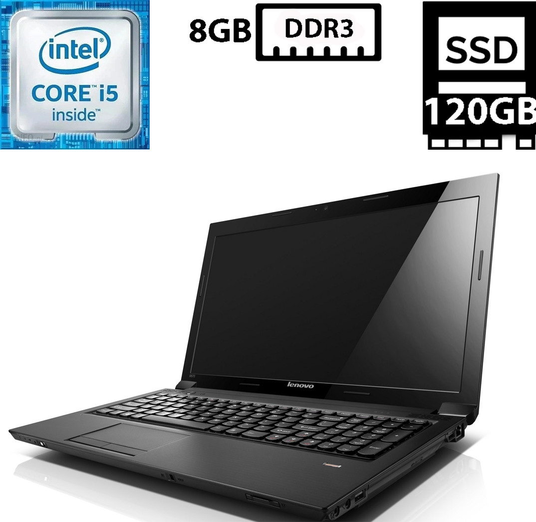 Ноутбук Lenovo B570e/15.6" TN 1366x768/Core i5-2540M 2.60GHz/8GB DDR3/SSD 120GB/Intel HD Graphics Камера Б/В