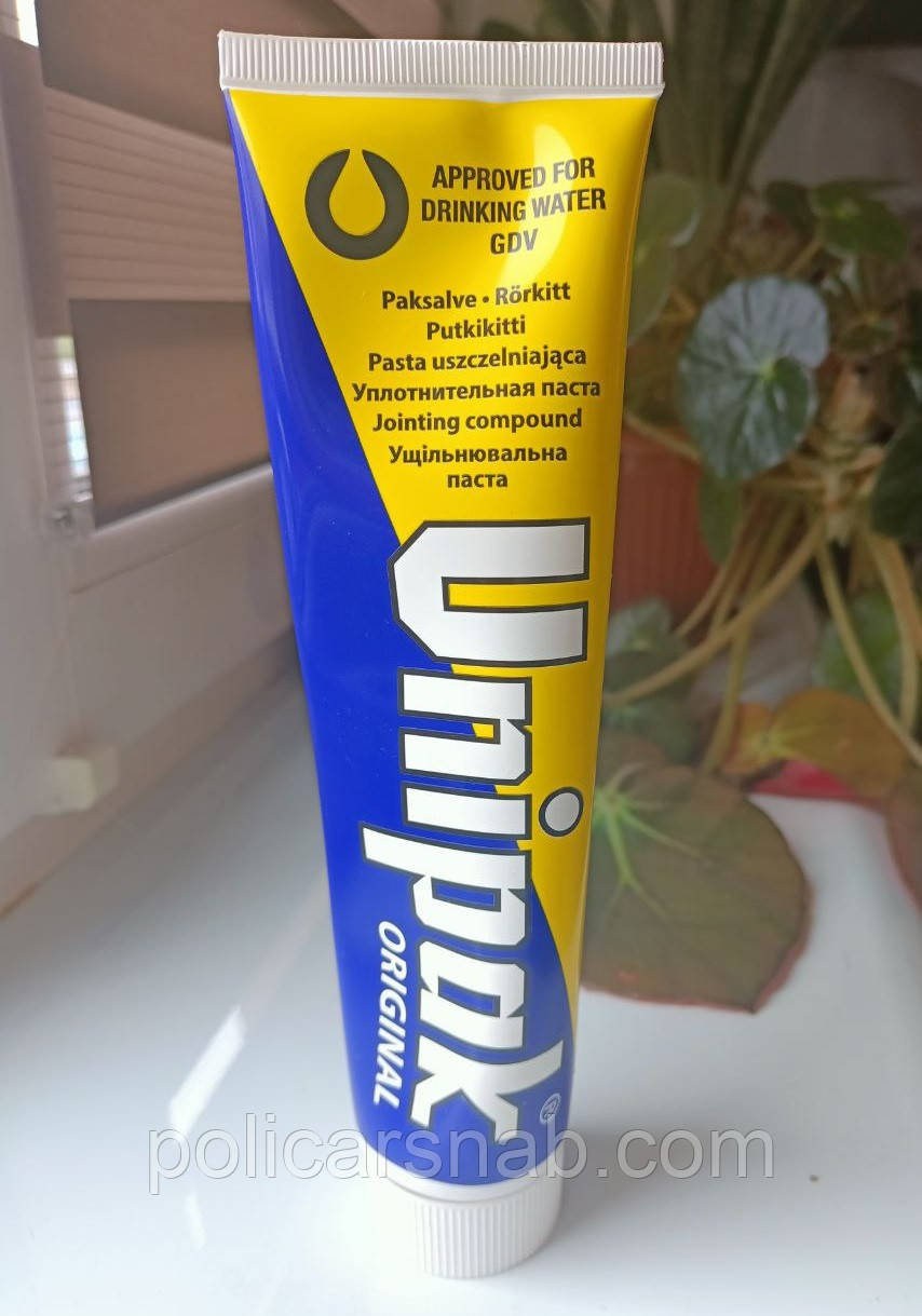 Ущільнювальна сантехнічна паста герметик Unipak original туба 250 г для різьбових з'єднань
