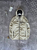 Ветровка мужская качественная Nike Молодежная бежевая стильная куртка Найк демисезонная модная из плащевки M