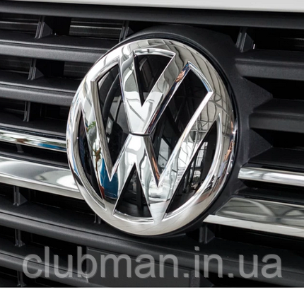 Емблема передня, значок решітки радіатора VW (Фольсваген) Transporter T6 - Хром 175 мм, фото 1