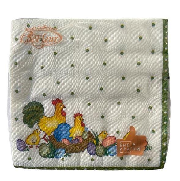 Серветка ТМ "La Fleur" 33х33, 2ша, 16 шт., "Сім'я", фото 1