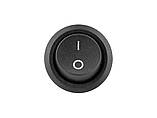 Вимикач меблевий врізний круглий GIFF 6A 250V чорний, фото 2