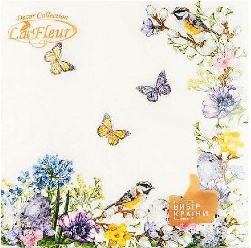 Серветка La Fleur Весняний світанок 33х33 см 2 шари 16 шт, фото 1