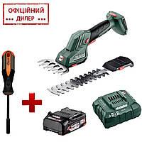 Ножиці для трави і кущів акумуляторні Metabo SGS 18 LTX Q + ПОДАРУНОК Викрутка бітотримач