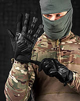 Тактические черные перчатки escalibur, Военные перчатки черные okop юа Воин