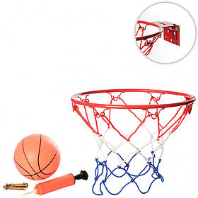 Баскетбольне кільце з кріпленнями та баскетбольним м'ячем PREVALENT Червоний (2000002001430)