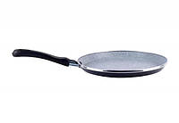 Сковорода блинная VITRINOR серая 24 см из стали для всех видов плит, Сковорода для блинов AURA