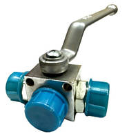 Кран гідравлічний 3-х ходовий кульовий S32 М27х1,5