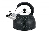 Чайник BOLLIRE 2.5 л черный, нержавеющая сталь, чайник для всех видов плит SPARK