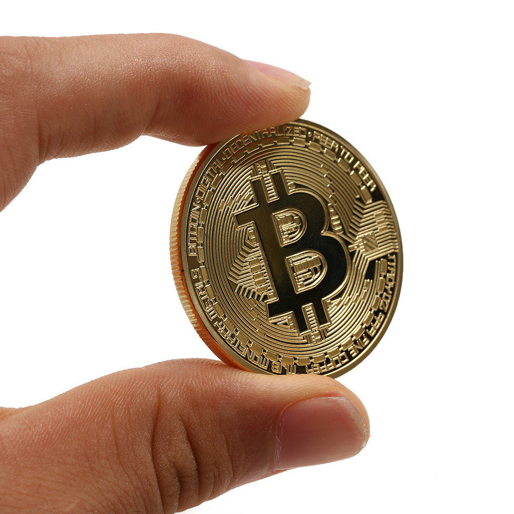 Сувенирная монета Биткоин (Bitcoin) - Золото - фото 2 - id-p961039543