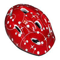 ТОП! Шлем велосипедный детский "Звёзды" Красный