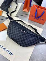 Поясная сумка серая Louis Vuitton Discovery из канвы Damier Graphite c596