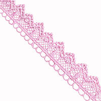 Мереживо макраме 2.0 см колір - рожевий