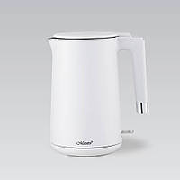 Електрочайник Maestro MR-026-WHITE, 1.7 л, 1800 Вт, з подвійними стінками