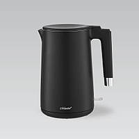 Електрочайник Maestro MR-026-BLACK, 1.7 л, 1800 Вт, з подвійними стінками