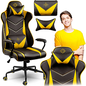 Ігрове комп'ютерне крісло Sofotel Blitzcrank - 2592 Геймерське крісло Жовто-чорне