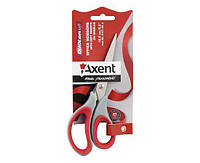 Ножиці AXENT 16.5см.Duoton Soft сіро-червоні 6101-06