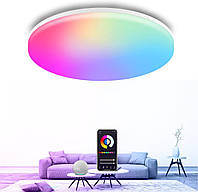 Светодиодный потолочный светильник 24 Вт 2400 LM Smart RGB 2700 K - 6500 K совместим с Alexa и Google