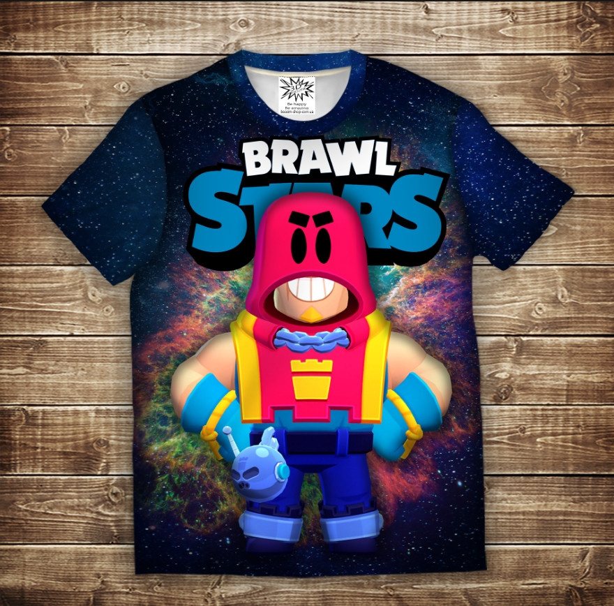 Футболка з3D принтом на тему Grom Гром Гром Brawl Stars