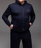 Батальный спортивный костюм мужской Nike весенний осенний больших размеров Найк синий