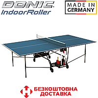 Теннисный стол для закрытых помещений складной теннисный стол игровой Donic Indoor Roller 400 синий