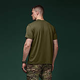 Комплект футболок (3 шт.) AIR Coolmax. Легкі та добре відводять вологу. Олива. Розмір S, фото 4